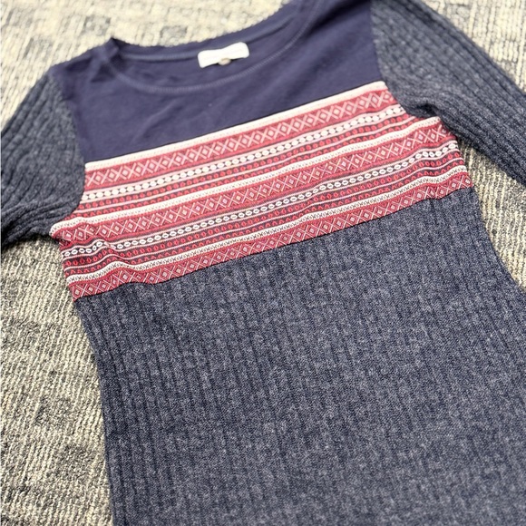 Altar'd State Navy and Red Striped Kids Dress - Picture 8 of 12